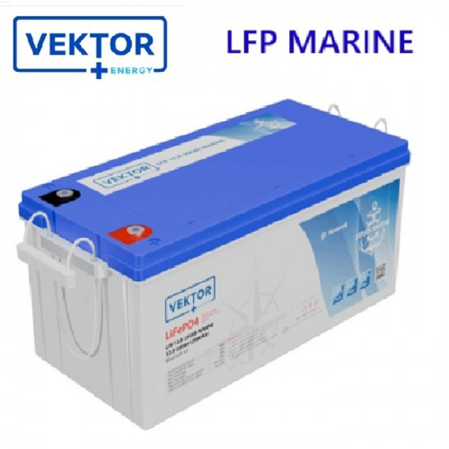 Литиевый аккумулятор для лодок и катеров LFP 12,8В - 200Ач VEKTOR MARINE Series с Bluetooth 4.0 Smart BMS 100A