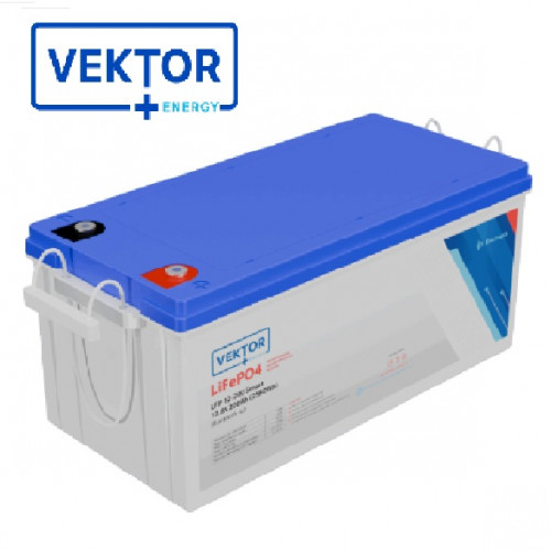Литиевый аккумулятор с Bluetooth 4.0 VEKTOR LFP 12,8В - 200Ач Smart Block BMS 100A