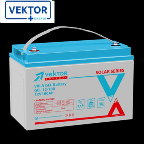 Гелевый аккумулятор VEKTOR GEL 12В-100Ач